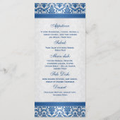 Donkerblauwe damp in het zilvermenu menu (Achterkant)