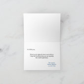 Donkerblauwe "dank u voor het gespreks" Kaart (Binnen)