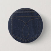 Donkerblauwe denim Pocket Ronde Button 5,7 Cm (Voorkant)