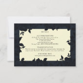 Donkerblauwe details over de bruiloft (Voorkant)