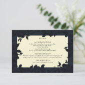 Donkerblauwe details over de bruiloft (Staand voorkant)