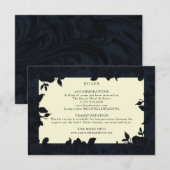 Donkerblauwe details over de bruiloft (Voorkant / Achterkant)