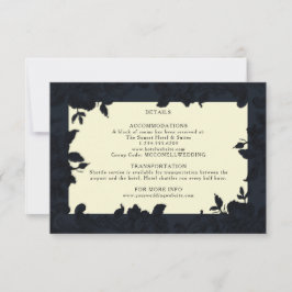 Donkerblauwe  details over de bruiloft