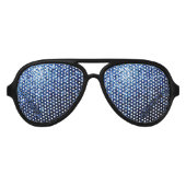 Donkerblauwe, diepe, gladde vleugjes aviator zonnebril (Voorkant)