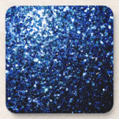 Donkerblauwe, diepe, gladde vleugjes bier onderzetter (Voorkant)