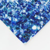 Donkerblauwe, diepe gladde vleugjes fleece deken (Hoek)