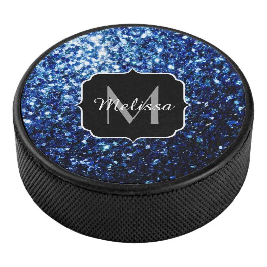 Donkerblauwe, diepe gladde vleugjes hockey puck (3/4)