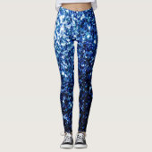 Donkerblauwe, diepe, gladde vleugjes leggings (Voorkant)