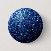 Donkerblauwe, diepe, gladde vleugjes ronde button 5,7 cm (Voorkant)