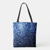 Donkerblauwe, diepe gladde vleugjes tote bag (Achterkant)