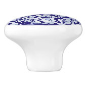 Donkerblauwe eekhoorn Woodland Dierlijk kobalt Keramische Knop (Zijkant)