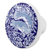 Donkerblauwe eekhoorn Woodland Dierlijk kobalt Keramische Knop (Rechts)