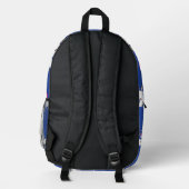 Donkerblauwe eenhoorn Wonderland Bedrukte Rugzak (Achterkant)