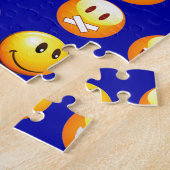 donkerblauwe emojas legpuzzel (Zijkant)