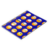donkerblauwe emojas notitieboek (Linkerzijde)