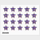 donkerblauwe emojas ster sticker (Vel)