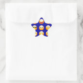 donkerblauwe emojas ster sticker (Tas)