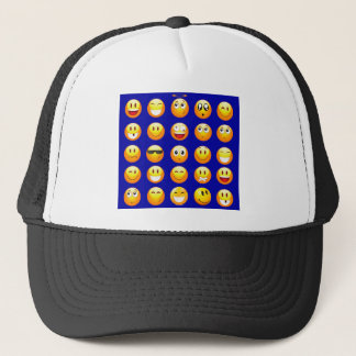 donkerblauwe emojas trucker pet