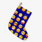 donkerblauwe emojis xmas kerstmis kleine kerstsok (Voorkant (Hangend))
