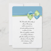 Donkerblauwe en groene linten en alleen borstelont kaart (Voorkant)