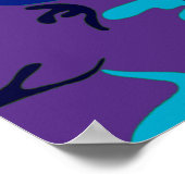 Donkerblauwe en paarse camouflageposter poster (Hoek)