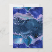 Donkerblauwe en Paarse oceaanAgate Birthday Bedankkaart (Achterkant)