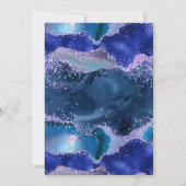 Donkerblauwe en Paarse oceaanAgate Birthday Kaart (Achterkant)