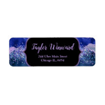 Donkerblauwe en Paarse Ocean Agaat