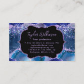Donkerblauwe en Paarse Ocean Agaat Visitekaartje (Achterkant)