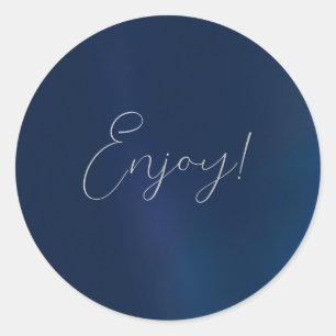 Donkerblauwe Enjoy Sticker