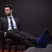 Donkerblauwe Ethereum Crypto Munt Stropdas