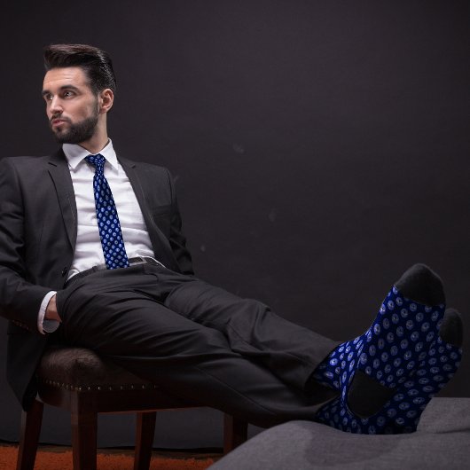 Donkerblauwe Ethereum Crypto Munt Stropdas