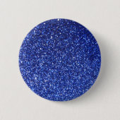 Donkerblauwe faux-glitter-afbeelding ronde button 5,7 cm (Voorkant)