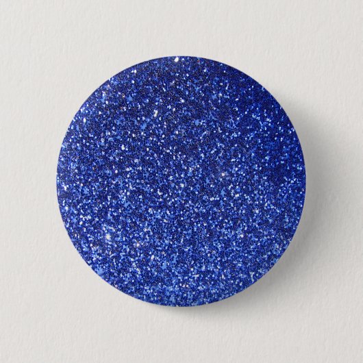 Donkerblauwe faux-glitter-afbeelding ronde button 5,7 cm (Voorkant)