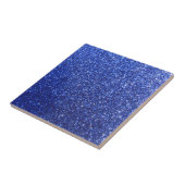 Donkerblauwe faux-glitter-afbeelding tegeltje (Zijkant)