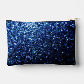 Donkerblauwe faux glitter fonkelt Monogram Etui (Achterkant)