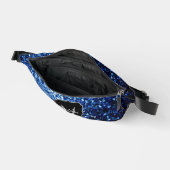 Donkerblauwe faux glitter fonkelt Monogram Heuptasje (Open)