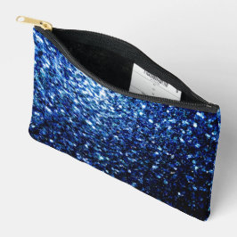 Donkerblauwe faux glitter schittert etui