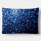 Donkerblauwe faux glitter schittert etui (Voorkant)