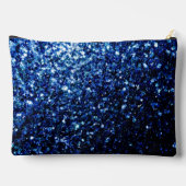 Donkerblauwe faux glitter schittert etui (Achterkant)