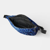 Donkerblauwe faux glitter schittert heuptasje (Open)