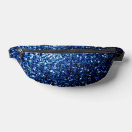 Donkerblauwe faux glitter schittert heuptasje