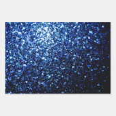 Donkerblauwe faux glitter schittert inpakpapier vel (Voorkant)