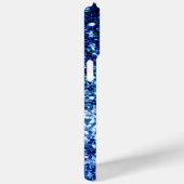 Donkerblauwe faux glitters sprankelen Jouw tekst Case-Mate iPhone Case (Achterkant / Rechts)