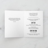 Donkerblauwe foto voorkant polka-dot gevouwen doop programma (Binnen)