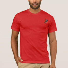 Donkerblauwe & Gele Hardlopende Man Sport Linker B T-shirt