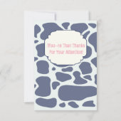 Donkerblauwe gele Koe met ballon baby shower Kaart (Achterkant)