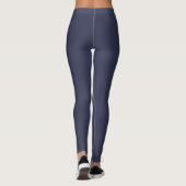Donkerblauwe gele streep Leggings (Achterkant)