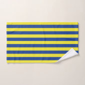 Donkerblauwe & Gele Strepen  Bad Handdoek (Handdoek)