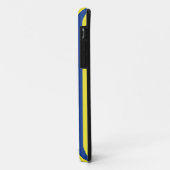Donkerblauwe & Gele Strepen Case-Mate iPhone Case (Achterkant/links)